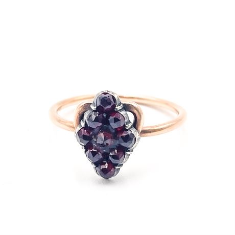 Vintage Garnet Cluster Ring