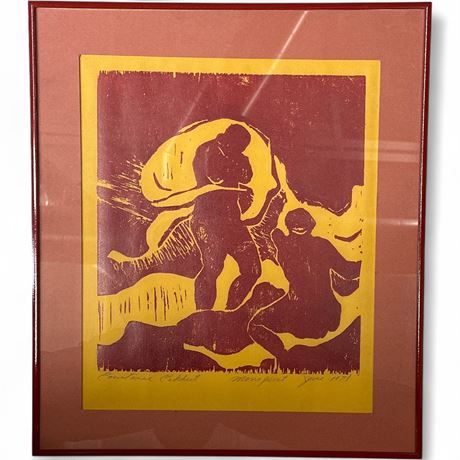 Framed Signed Monoprint, Dated June 1971