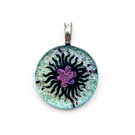 Amy Hardy Signed Dichroic Glass Pendant
