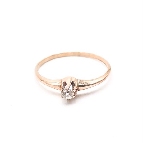 Vintage Diamond Solitaire Promise Ring