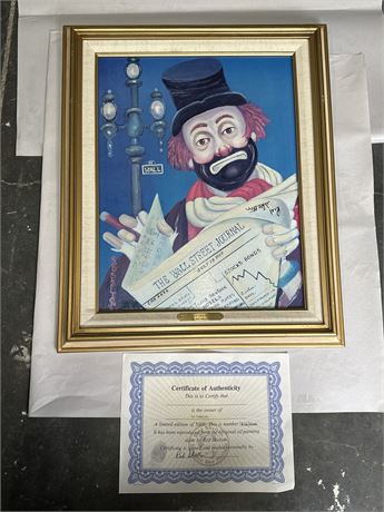 Red Skelton "The Financier" Signed Canvas Transfer 1316/5000