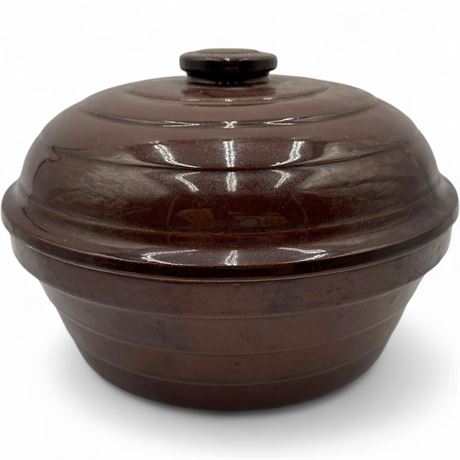 Vintage Marcrest Daisy Dot Stoneware Casserole Dish w/ Lid