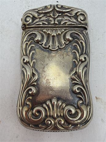 Victorian German Silver Repoussé Vesta Match Safe