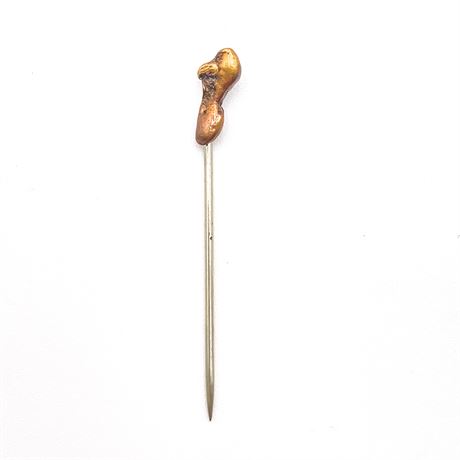Antique Stick Pin With Gold Nugget