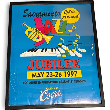 Framed 1997 Sacramento 24th Annual Jazz Jubilee Poster