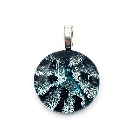 Round Dichroic Glass Pendant