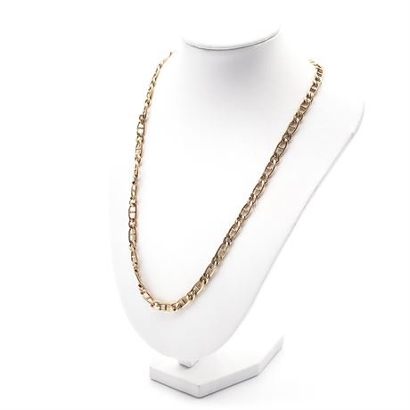 9 Inch Gold Tone Anchor Chain Necklace