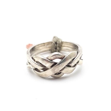 Sterling Silver Puzzle Ring