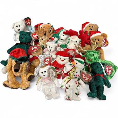 Ty Beanie Babies & Jingle Beanies Holiday Collection Lot (12+ Items)