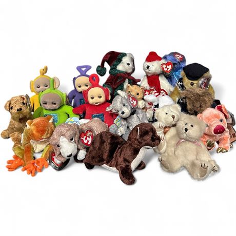 Collection Of Plush Toys Including Eden Teletubbies & Ty Beanie Babies