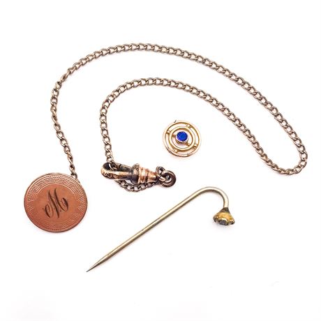 Collection Of Gold-Filled Antique Accessories