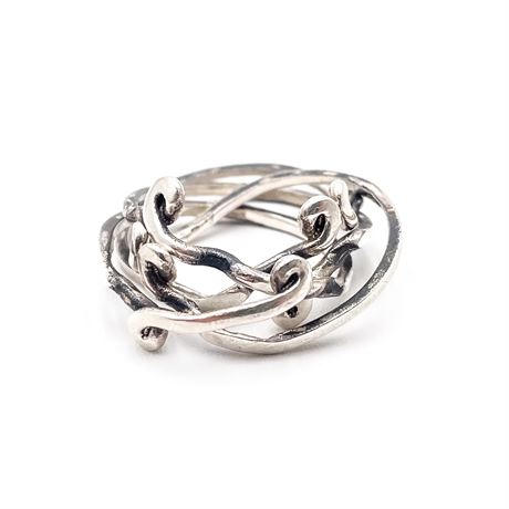 Sterling Silver Four-Band Puzzle Ring