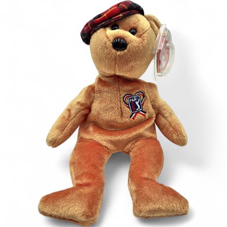 Pair Of Ty Beanie Babies: "Payne" (PGA Tour) Bear & "USA" Bear