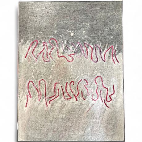 José Unda Abstract Artwork Titled “Calendar” (1983) Acrylic on Paper