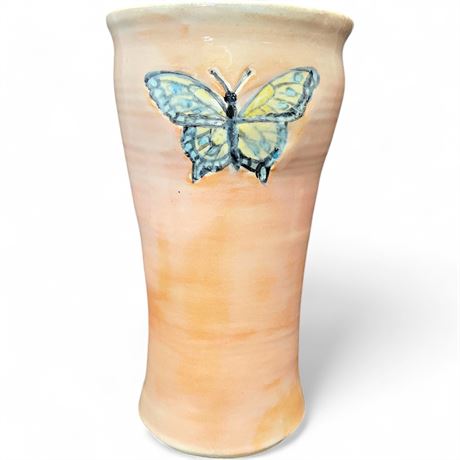 Chambers Signed Studio Pottery Butterfly Vase