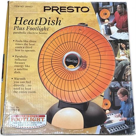 Presto HeatDish Plus FootLight Electric Parabolic Heater