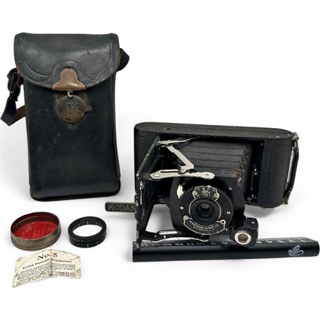Eastman Kodak No. 1 Pocket Kodak Series II Camera with Case & No....