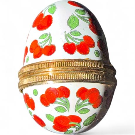 Halcyon Days Enamels Hinged Egg Trinket Box