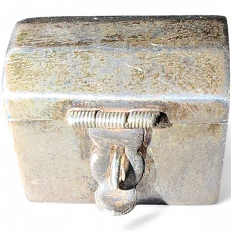 Vintage Iguala Mexico Sterling Silver Miniature Trunk Pill Box