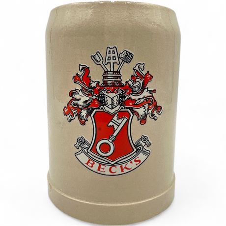 Vintage Beck's Brewery Stoneware Stein