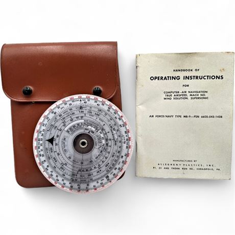 Vintage USAF/Navy Type MB-9 Flight Computer Set with Case