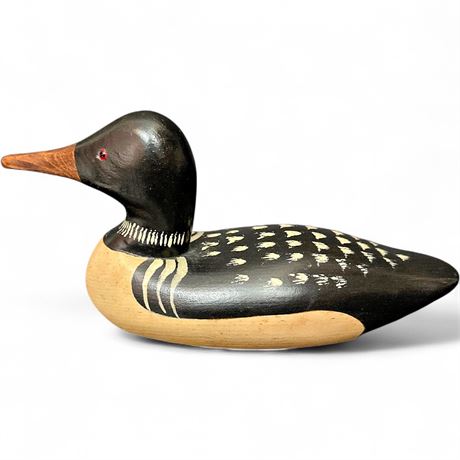 Jim Harkness Hand-Carved Common Loon (Stayner, Ontario, 1981)