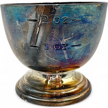 Vintage Silver-Plated Pedestal Jigger (1 oz / 2 oz)