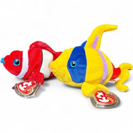 Pair of Ty Beanie Babies "Oriel" And "Jester"
