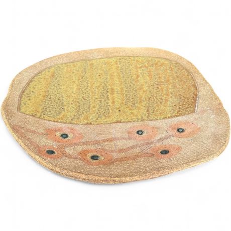 Vintage Studio Pottery Plate Signed Hill