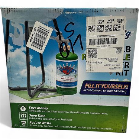 Flame King Refillable Propane Cylinder & Refill Kit