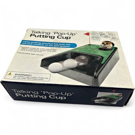 Talking 'Pop-Up' Gopher Putting Cup