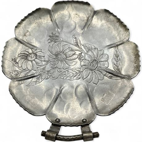 Farber & Shlevin Hand Wrought Aluminum Serving Dish (Model 1400)