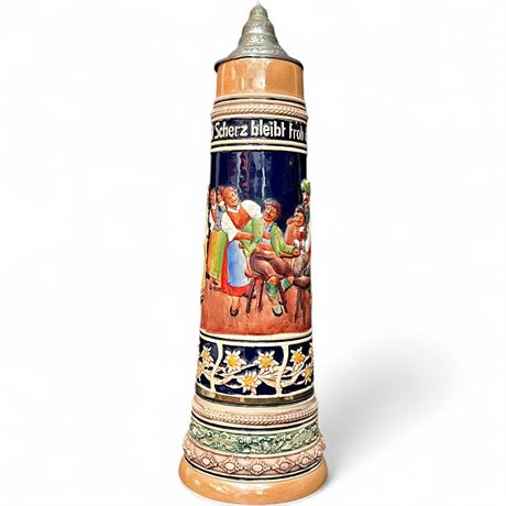 Vintage German Gerz Ceramic Beer Stein