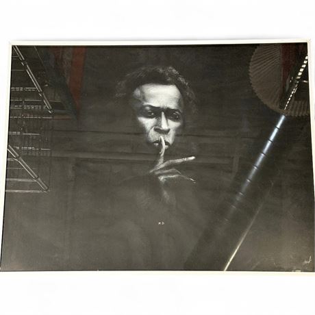 Framed Photo Portrait Of Miles Davis