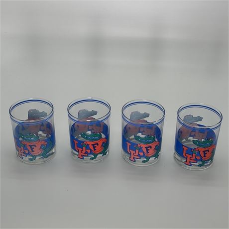 4 Vintage Florida Gators Glasses