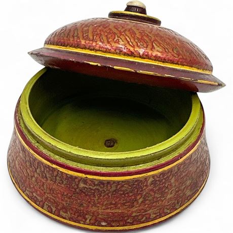 Vintage Indian Lacquerware Spice Box