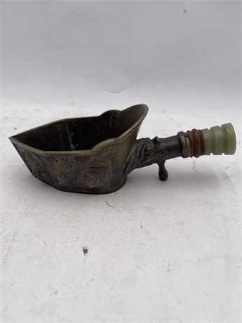 Antique Chinese Bronze Silk Iron