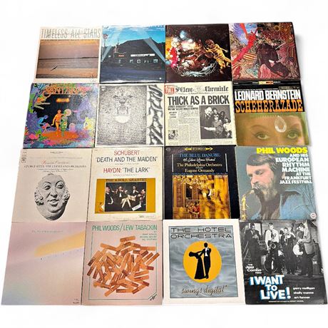 Vinyl Record Lot 16 LPs Jazz Classical Rock Phil Woods