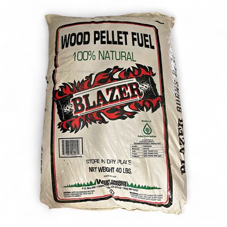 Two Bags Of Blazer Premium Wood Pellet Fuel