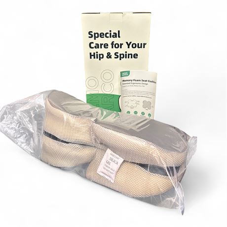 Memo Barco Memory Foam Seat Cushion Ergonomic Gray New