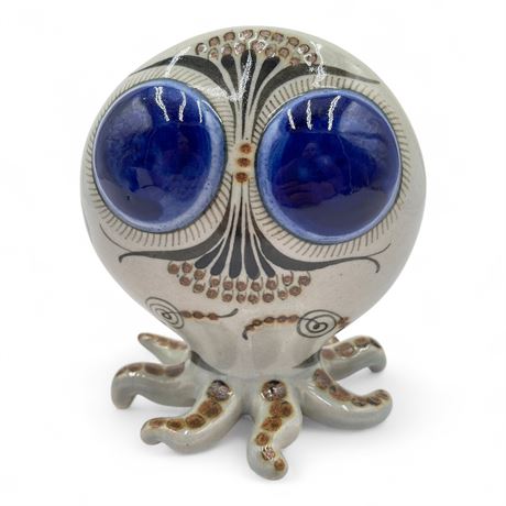 El Palomar Mexican Pottery Octopus Figurine Tonala