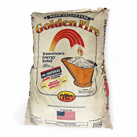 Three Bags Of Golden Fire Wood Pellet Fuel