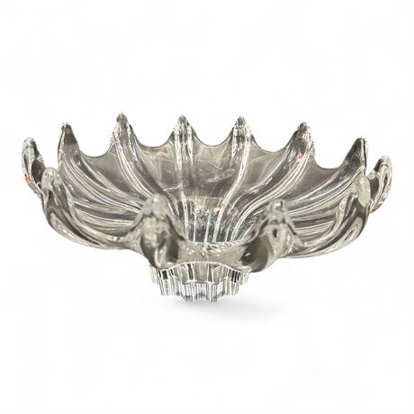 Cofrac Art Verrier French Crystal Centerpiece Bowl