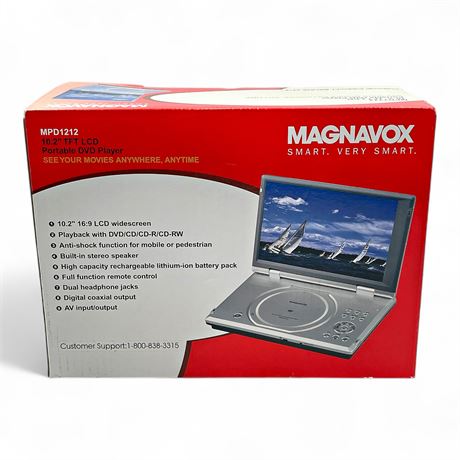 Magnavox MPD1212 10.2" TFT LCD Portable DVD Player
