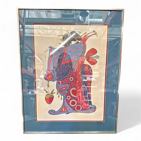 Toller Cranston Signed Print "Strawberry" 1979