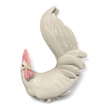 Lladro Porcelain Rooster Figurine, Hand Made in Spain