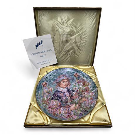 Hutschenreuther Porcelain Edna Hibel "Flower Girl of Provence" Ltd. Ed. Plate