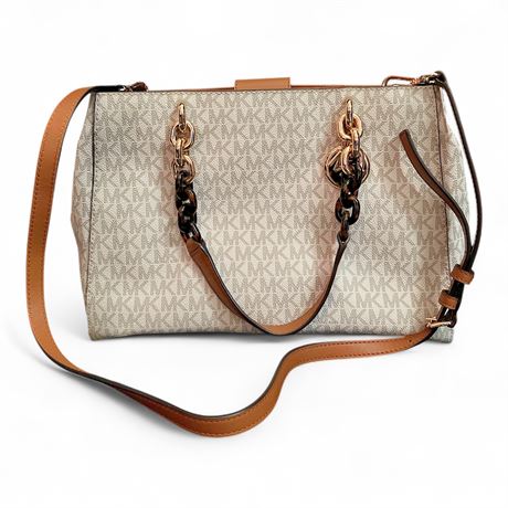 Michael Kors Cynthia Logo Satchel