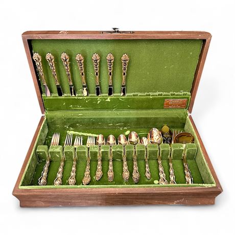 Community Modern Baroque Gold Electroplate Flatware Partial Set