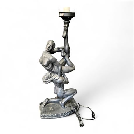 OK Lighting Dancing Couple Figural Table Lamp